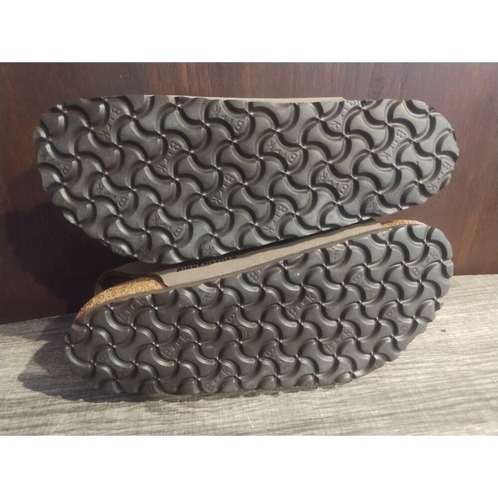Birkenstock Milano Big Buckle Unisex Sandals 37 Suede Brown Ankle Strap New - Picture 7 of 11